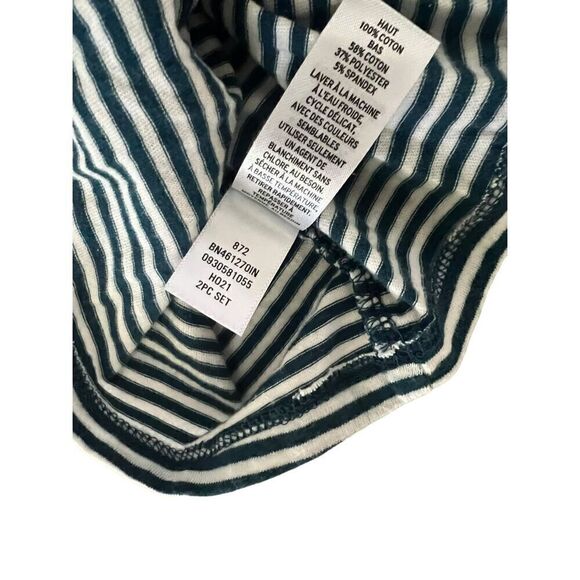 Nordstrom Baby Striped Blouse and Pants Outfit Set 2 Pc Size 12 Months Blue - Picture 7 of 10